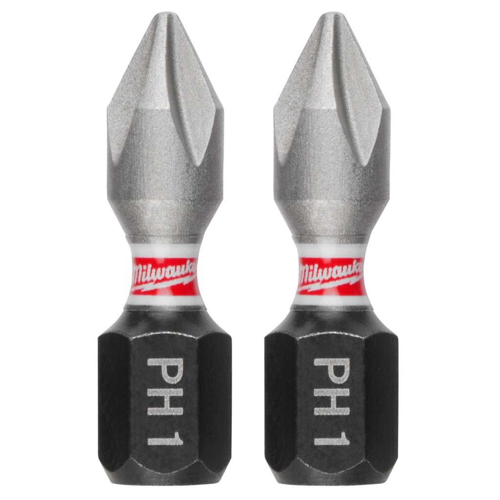 Milwaukee 48-32-4711 SHOCKWAVE™ Impact Duty 1" Phillips #1 Insert Bits Bulk 25