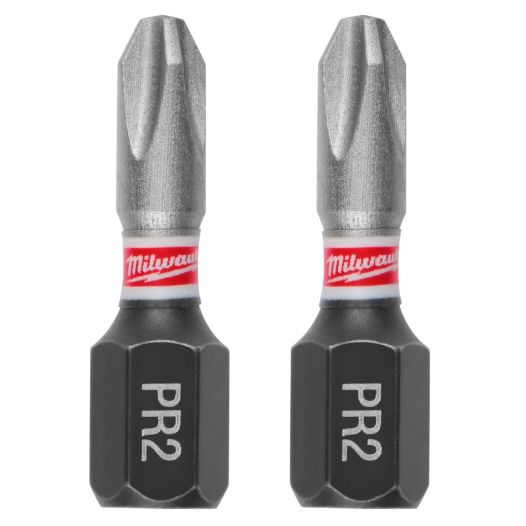 Milwaukee 48-32-4444 SHOCKWAVE™ Impact Duty 1" Reduced Diameter Phillips #2 Drywall Insert Bits (2 PK)