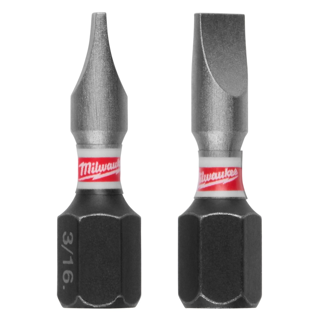 Milwaukee 48-32-4417 SHOCKWAVE™ Impact Duty 1" Slotted 3/16" Insert Bits (2 PK)