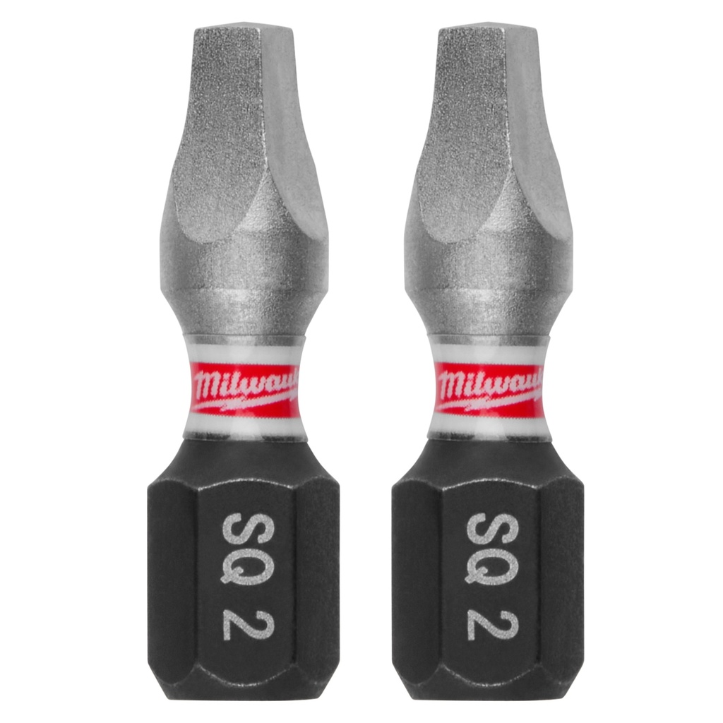 Milwaukee 48-32-4422 SHOCKWAVE™ Impact Duty 1" Square Recess #2 Insert Bits (2 PK)