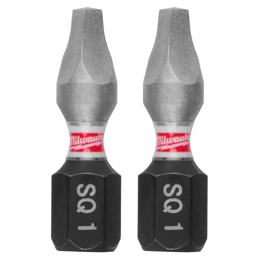 Milwaukee 48-32-4421 SHOCKWAVE™ Impact Duty 1" Square Recess #1 Insert Bits (2 PK)