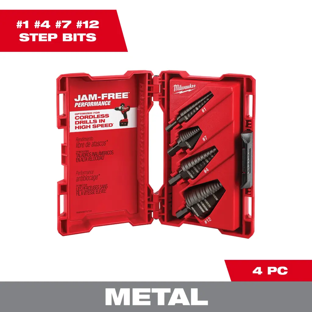 Milwaukee 48-89-9223 Step Drill Bit Set - 4PC