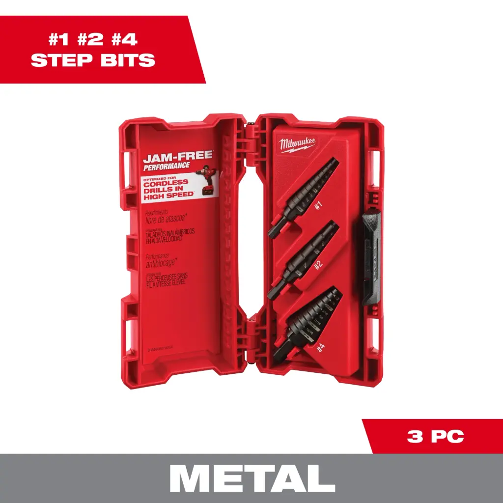Milwaukee 48-89-9221 Step Drill Bit Set - 3PC