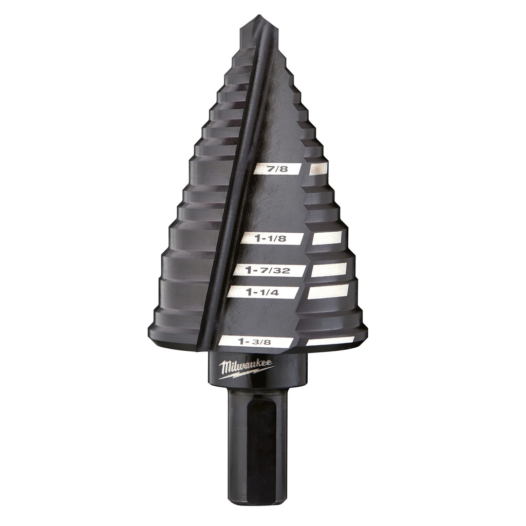 Milwaukee 48-89-9212 #12 Step Drill Bit, 7/8" - 1-3/8"