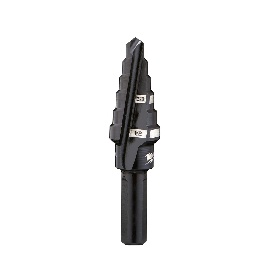 Milwaukee 48-89-9206 #6 Step Drill Bit, 3/8" & 1/2" by 1/16"