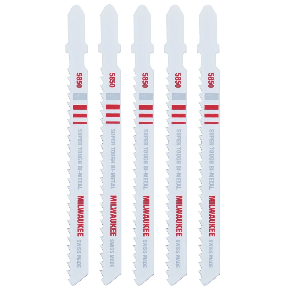Milwaukee 48-42-5850 4' 8TPI T-Shank Metal Cutting Bi-Metal Jig Saw Blades (5 PK)