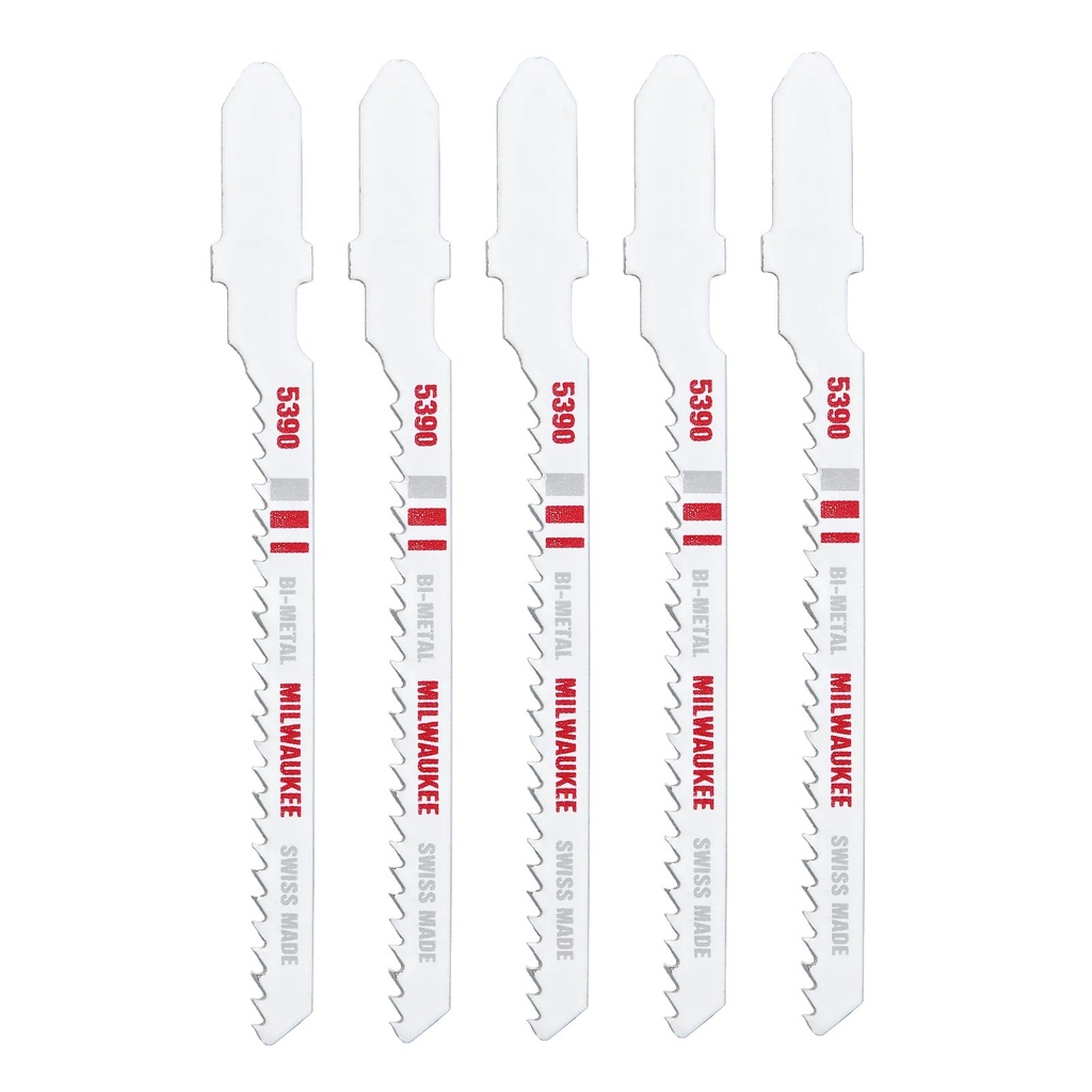 Milwaukee 48-42-5390 3" 12TPI T-Shank Multi-Material Bi-Metal Jig Saw Blade (5 PK)