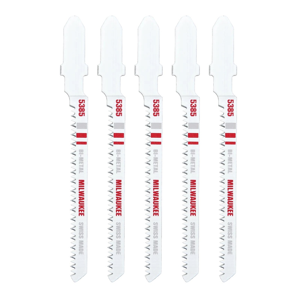 Milwaukee 48-42-5385 3" 20TPI T-Shank Wood Bi-Metal Jig Saw Blade (5 PK)