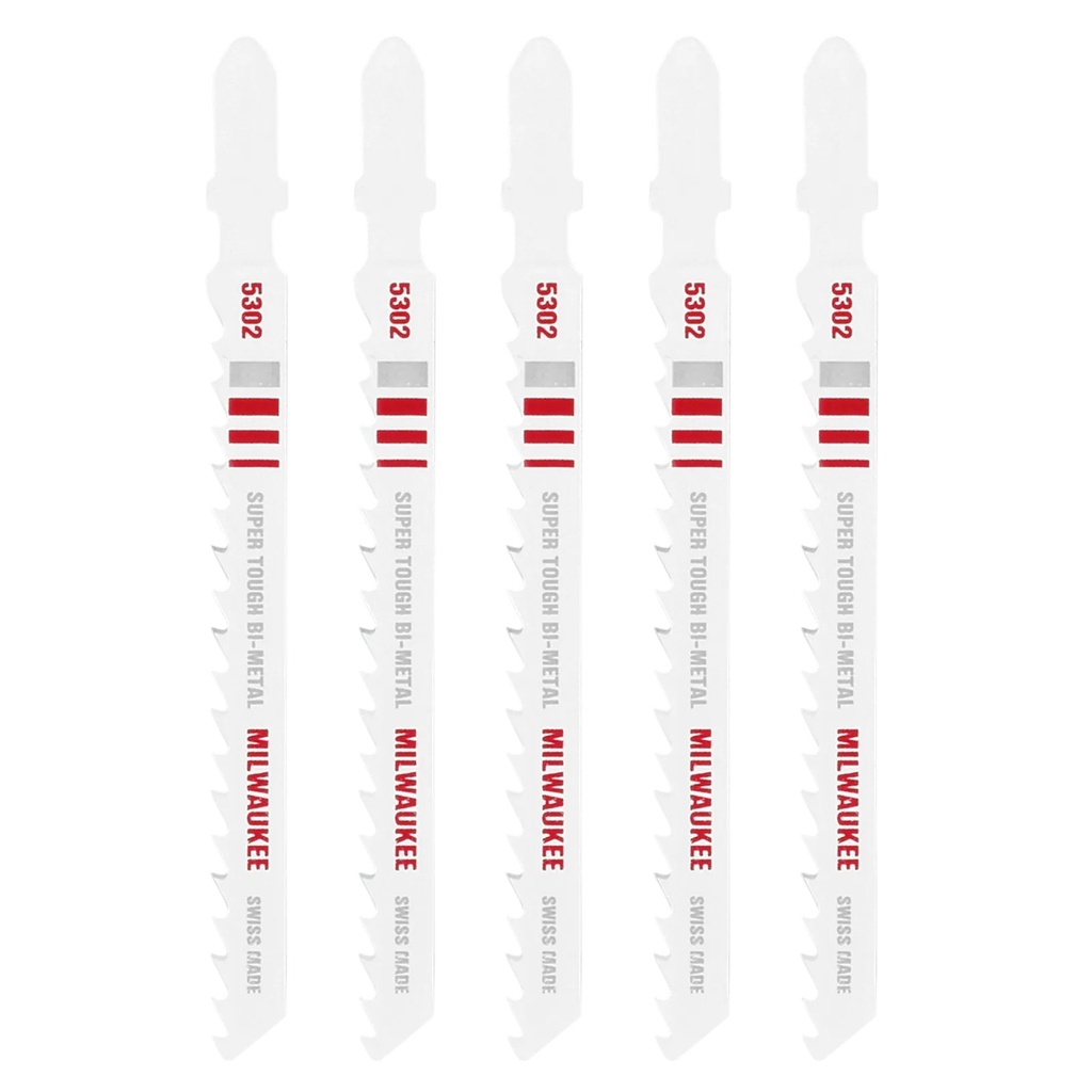 Milwaukee 48-42-5302 4" 6TPI T-Shank Wood Bi-Metal Jig Saw Blade (5 PK)