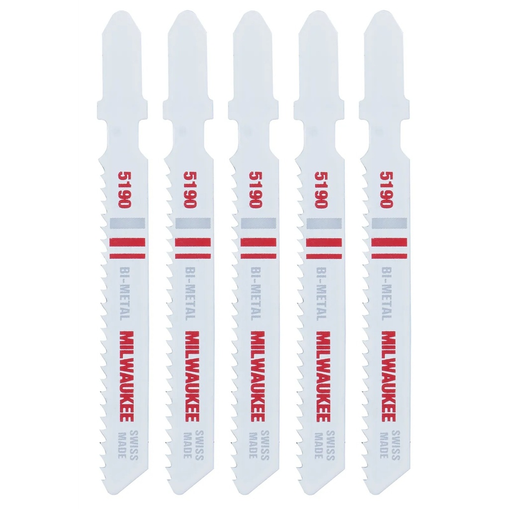 Milwaukee 48-42-5190 3" 14TPI T-Shank Metal Cutting Bi-Metal Jig Saw Blades (5 PK)