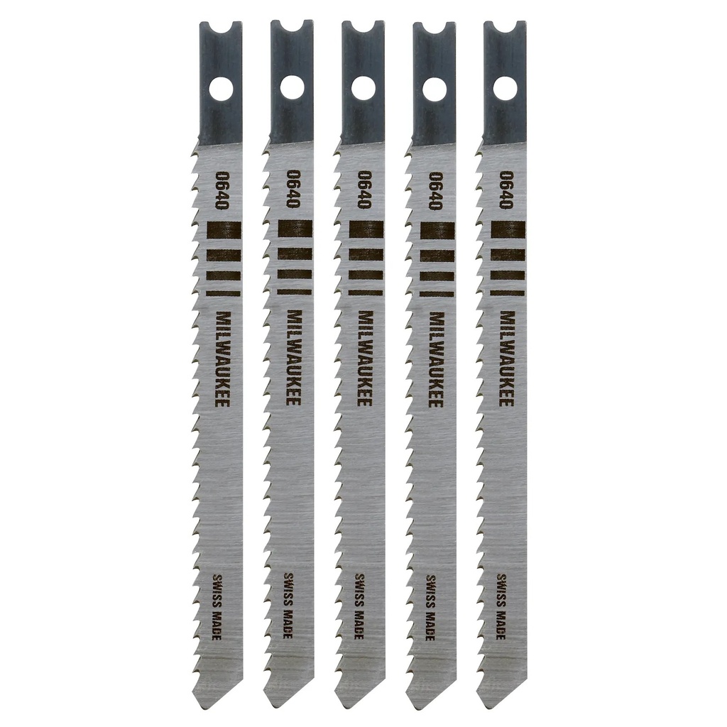 Milwaukee 48-42-0640 4" 10TPI U-Shank Wood High Carbon Steel Jig Saw Blades (5 PK)