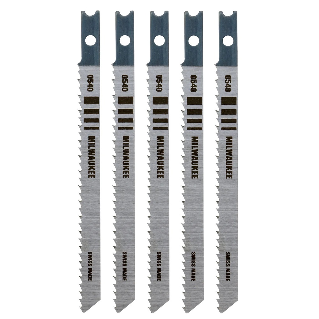Milwaukee 48-42-0540 4" 10TPI U-Shank Wood High Carbon Steel Jig Saw Blades (5 PK)