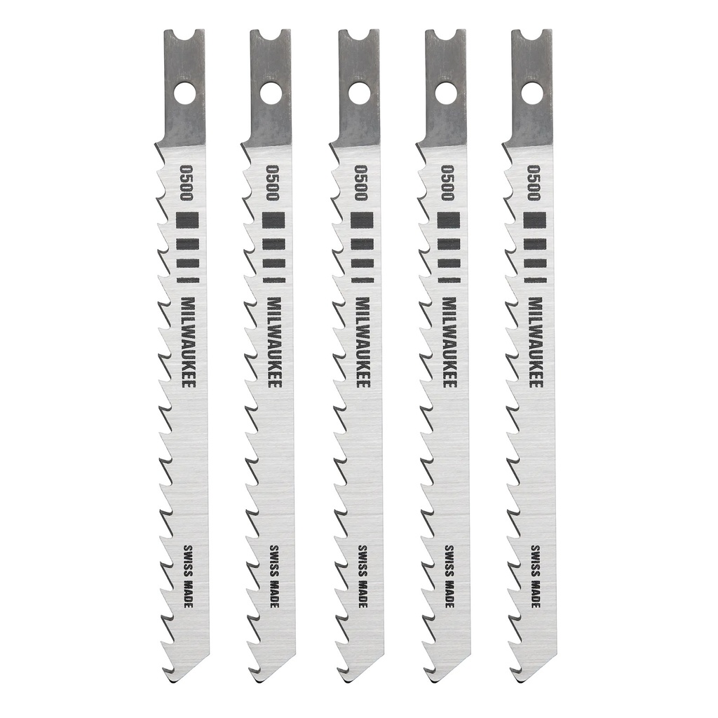 Milwaukee 48-42-0500 4" 6TPI U-Shank Wood High Carbon Steel Jig Saw Blades (5 PK)