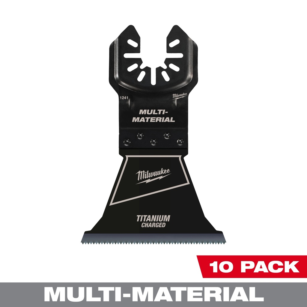 Milwaukee 49-25-1249 OPEN-LOK™ 2-1/2" TITANIUM CHARGED™ Bi-Metal Multi-Material Multi-Tool Blades (10 PK)
