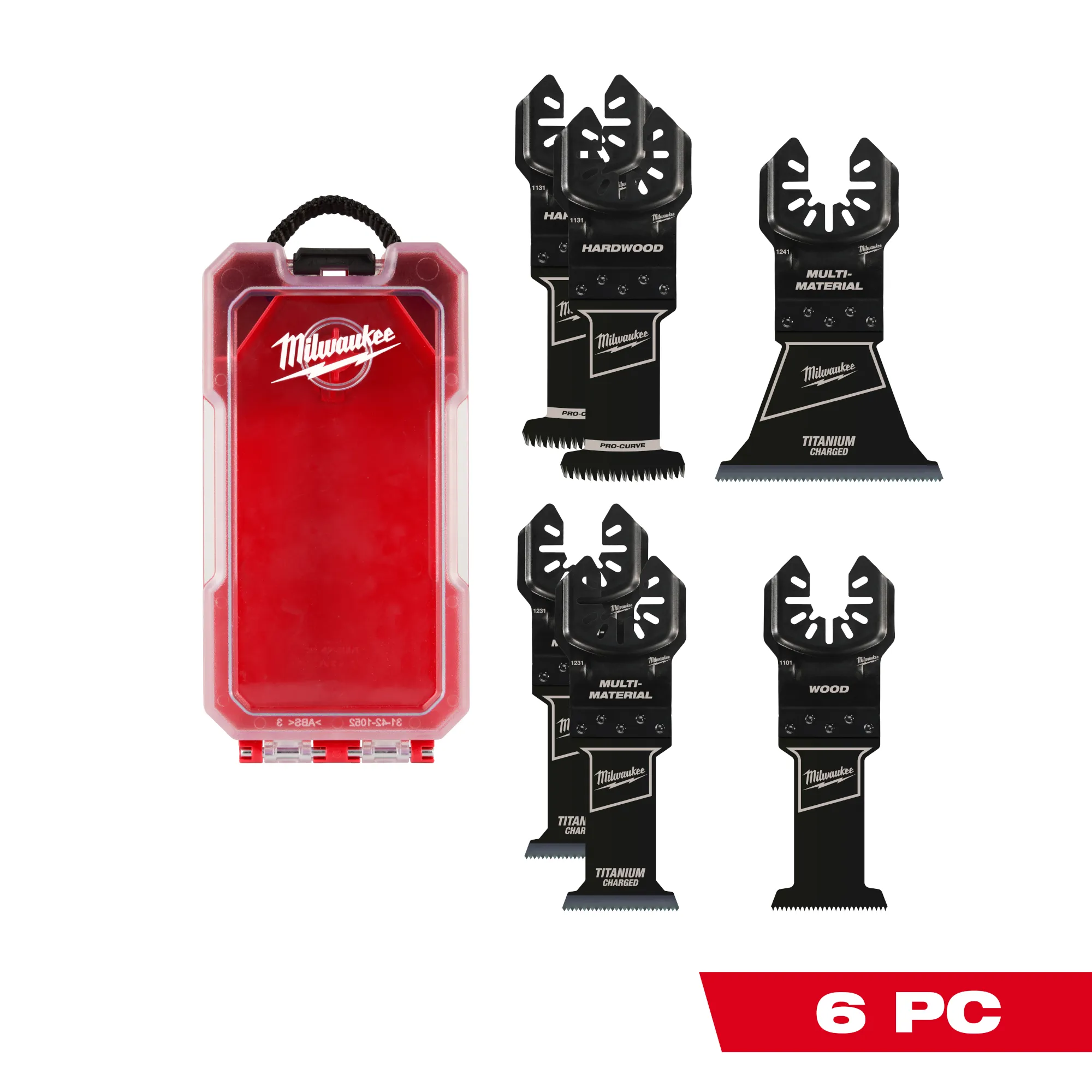 Milwaukee 49-10-9112 6 PC Universal Fit Oscillating Multi-Tool Blade Set