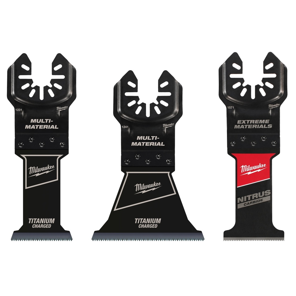 Milwaukee 49-10-9005 3 PC Multi-Material Universal Fit Oscillating Multi-Tool Blade Set