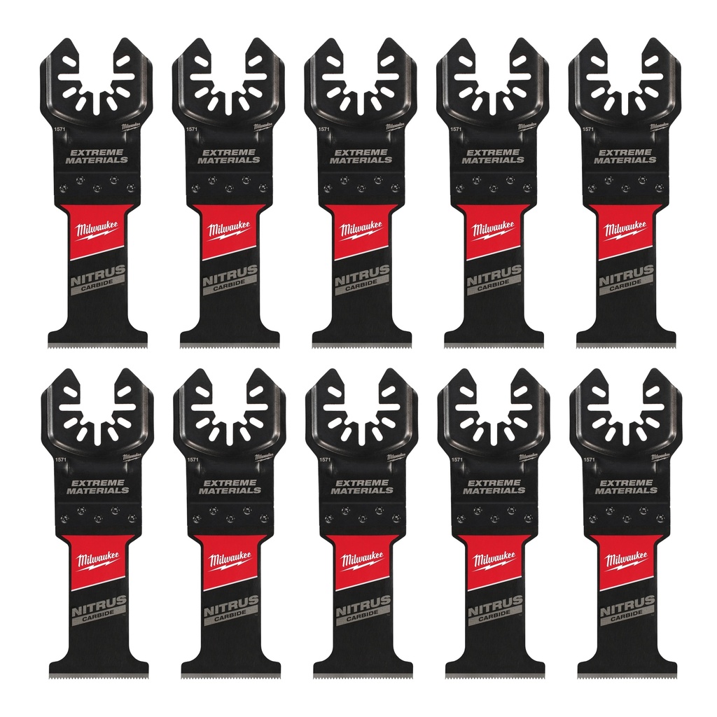 Milwaukee 49-25-1579 1-3/8" NITRUS™ Carbide Extreme Materials Universal Fit Oscillating Multi-Tool Blade (10 PK)