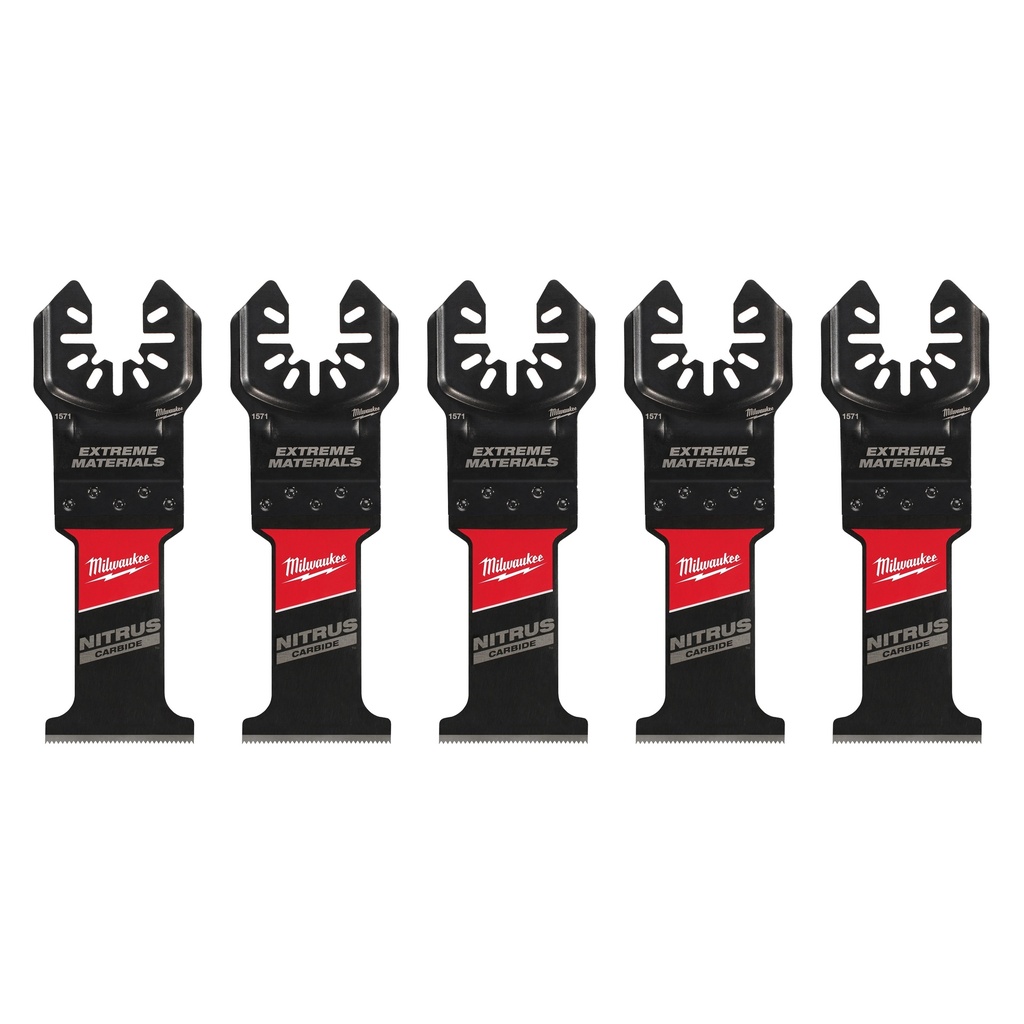 Milwaukee 49-25-1575 1-3/8" NITRUS™ Carbide Extreme Materials Universal Fit Oscillating Multi-Tool Blade (5 PK)
