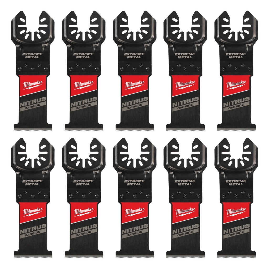 Milwaukee 49-25-1569 1-3/8" NITRUS™ Carbide Extreme Metal Universal Fit Oscillating Multi-Tool Blade (10 PK)