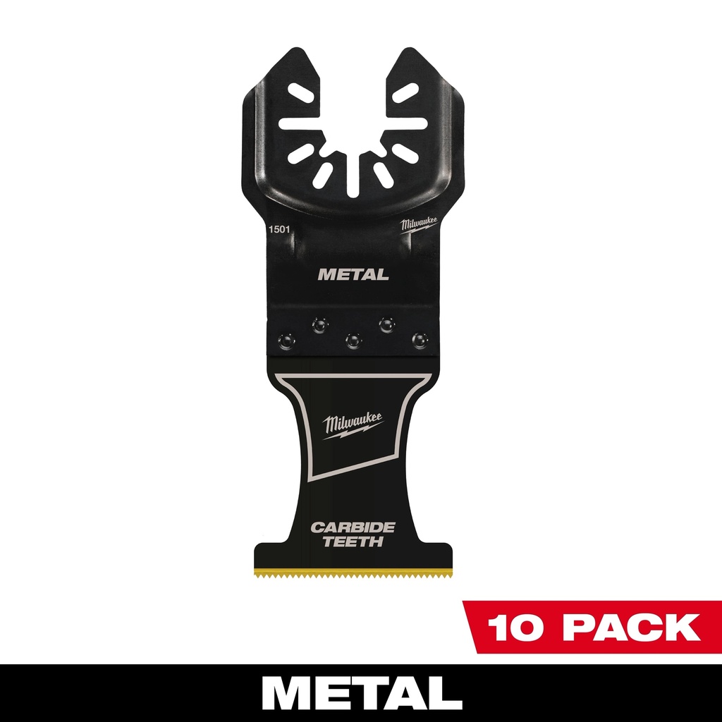 Milwaukee 49-25-1509 1-3/8” Carbide Teeth Metal Universal Fit Oscillating Multi-Tool Blade (10 PK)