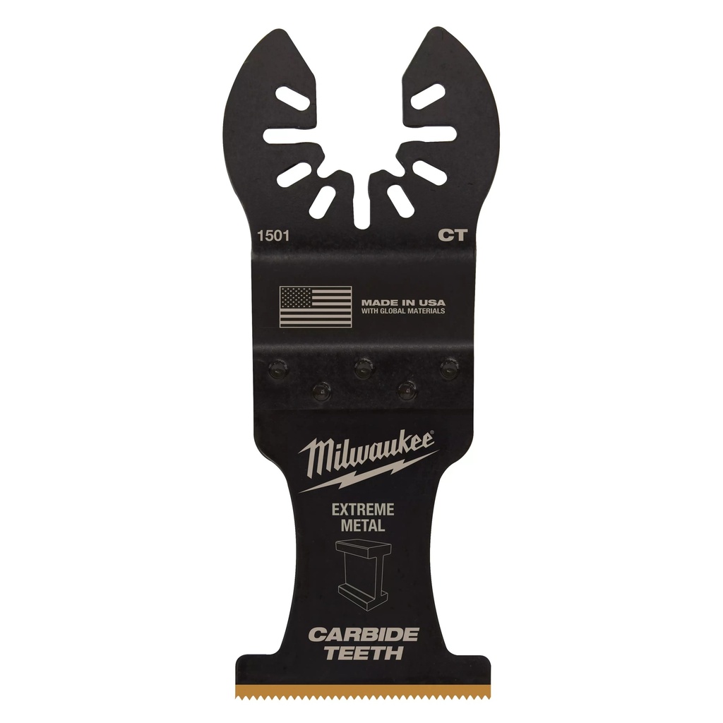 Milwaukee 49-25-1502 1-3/8” Carbide Teeth Metal Universal Fit Oscillating Multi-Tool Blade (2 PK)