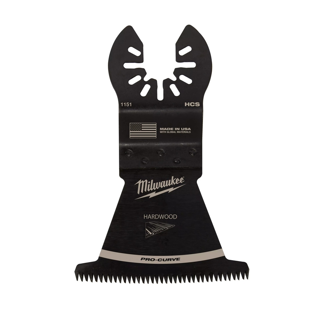 Milwaukee 49-25-1153 2-1/2” High Carbon Steel Precision Tooth Hardwood Universal Fit Oscillating Multi-Tool Blade (3 PK)