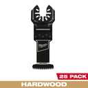 Milwaukee 49-25-1138 1-3/8” High Carbon Steel Precision Tooth Hardwood Universal Fit Oscillating Multi-Tool Blade (25 PK)