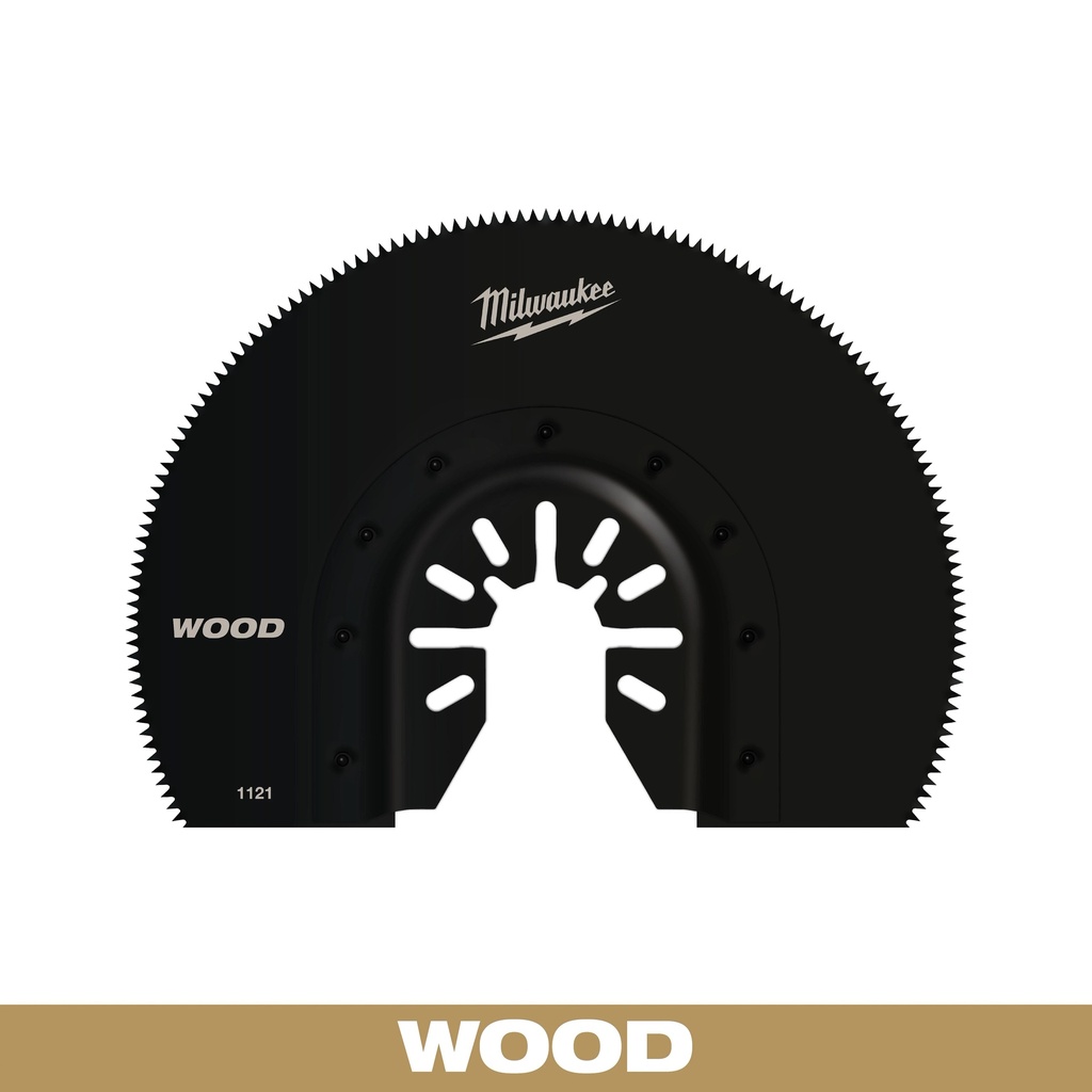 Milwaukee 49-25-1121 3-1/2” Segmented High Carbon Steel Wood Universal Fit Oscillating Multi-Tool Blade (1 PK)