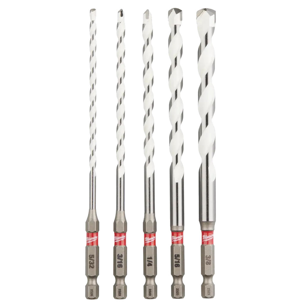 Milwaukee 48-20-8898 5 PC SHOCKWAVE™ Impact Duty Carbide Multi-Material Drill Bit Set