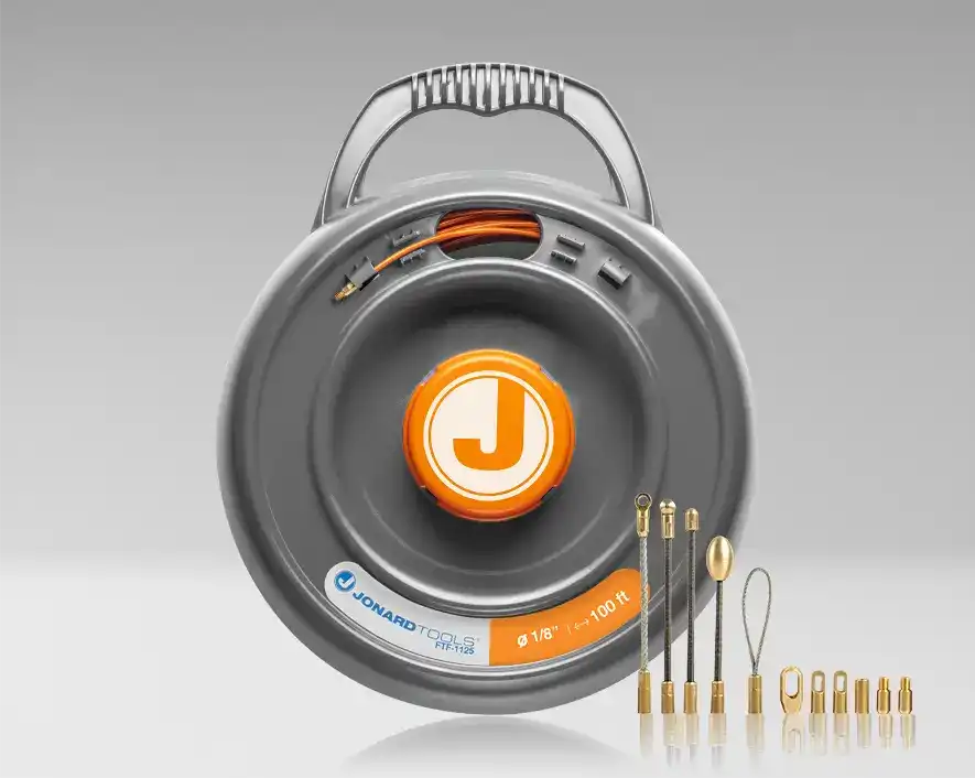 Jonard FTF-1125 Fiberglass Fish Tape Rodder, 100 ft