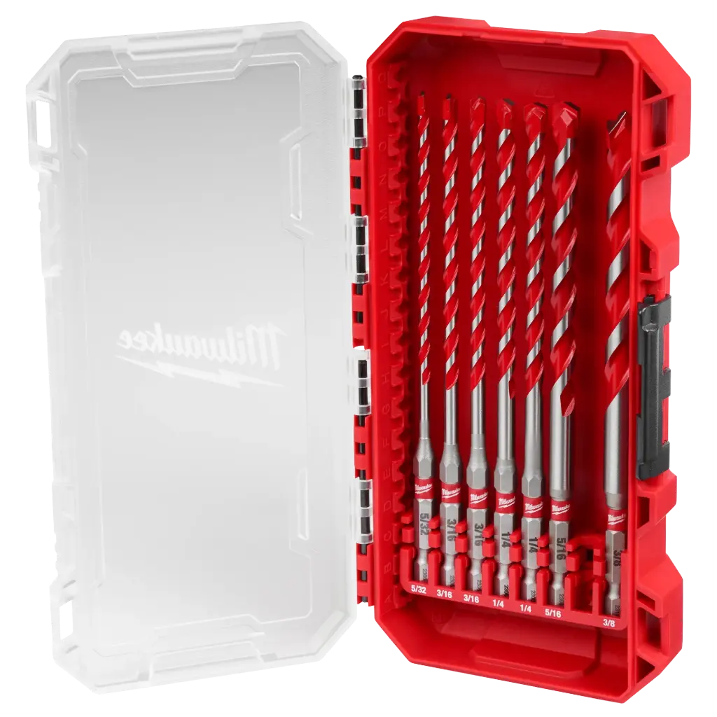 Milwaukee 48-20-9052 7PC SHOCKWAVE™ Impact Duty Carbide Hammer Drill Bit Set