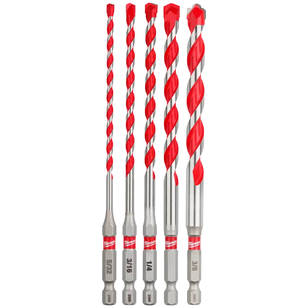 Milwaukee 48-20-9051 5PC SHOCKWAVE™ Impact Duty Carbide Hammer Drill Bit Set
