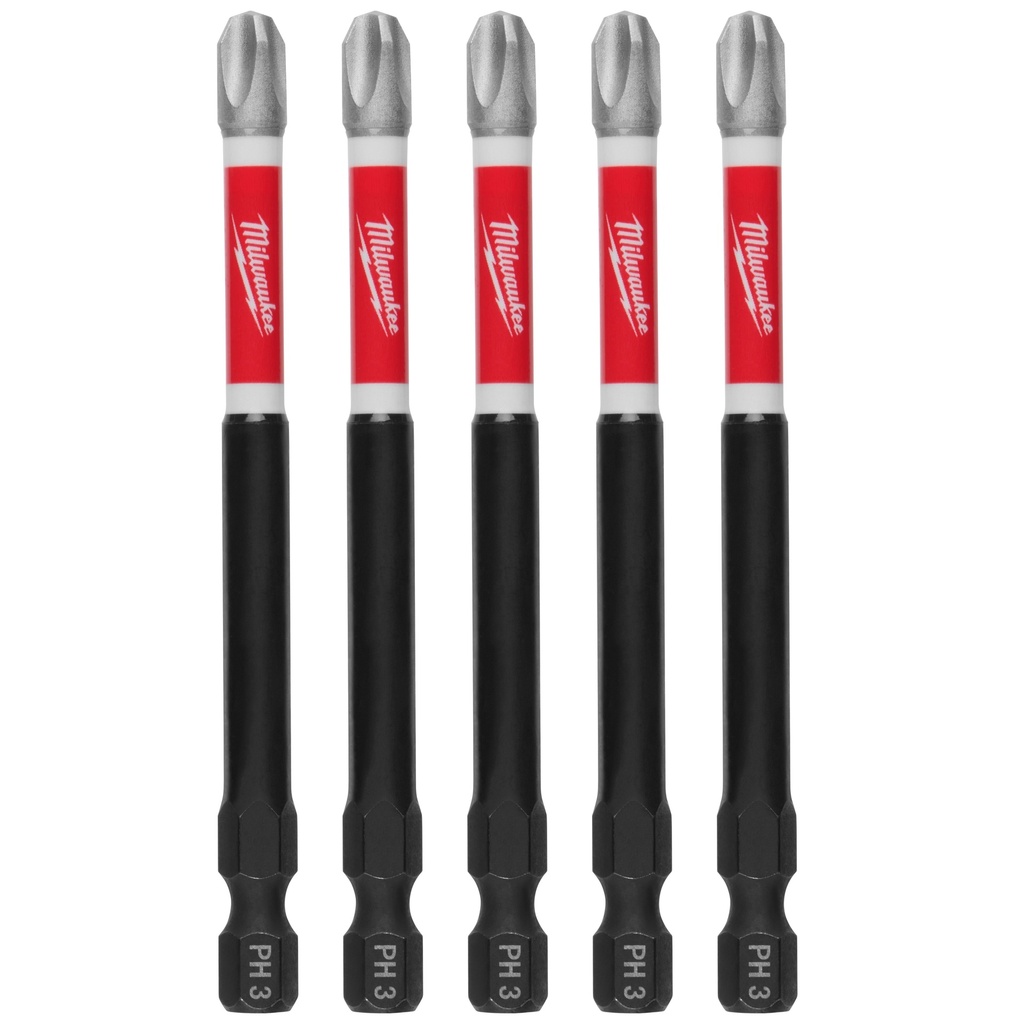 Milwaukee 48-32-4566 SHOCKWAVE™ Impact Duty 3-1/2" Phillips #3 Power Bits (5 PK)