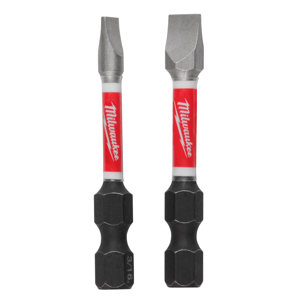 Milwaukee 48-32-4920 SHOCKWAVE™ 2" Impact Slotted 3/16" & 1/4" Power Bit (2 PK)