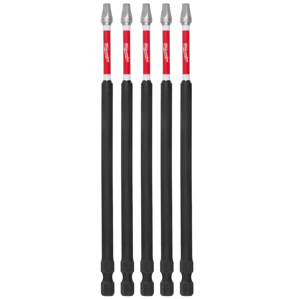 Milwaukee 48-32-4855 SHOCKWAVE™ 6” Impact Square Recss #2 Power Bits (5 PK)