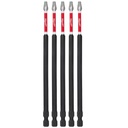 Milwaukee 48-32-4855 SHOCKWAVE™ 6” Impact Square Recss #2 Power Bits (5 PK)