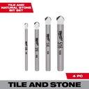 Milwaukee 48-20-8998 4 PC Tile and Natural Stone Bit Set
