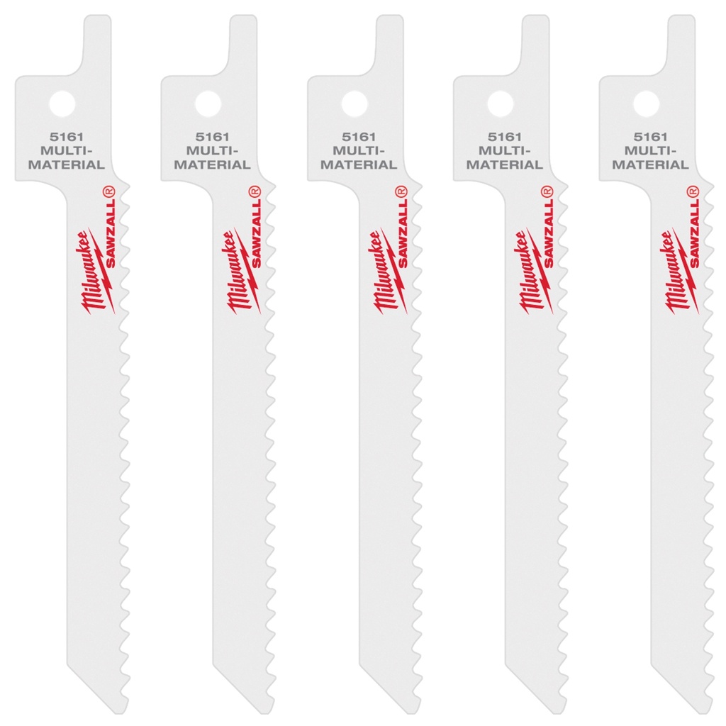 Milwaukee 48-00-5161 3-5/8" 10 TPI SAWZALL® Blade for Metal Scroll (5 PK)