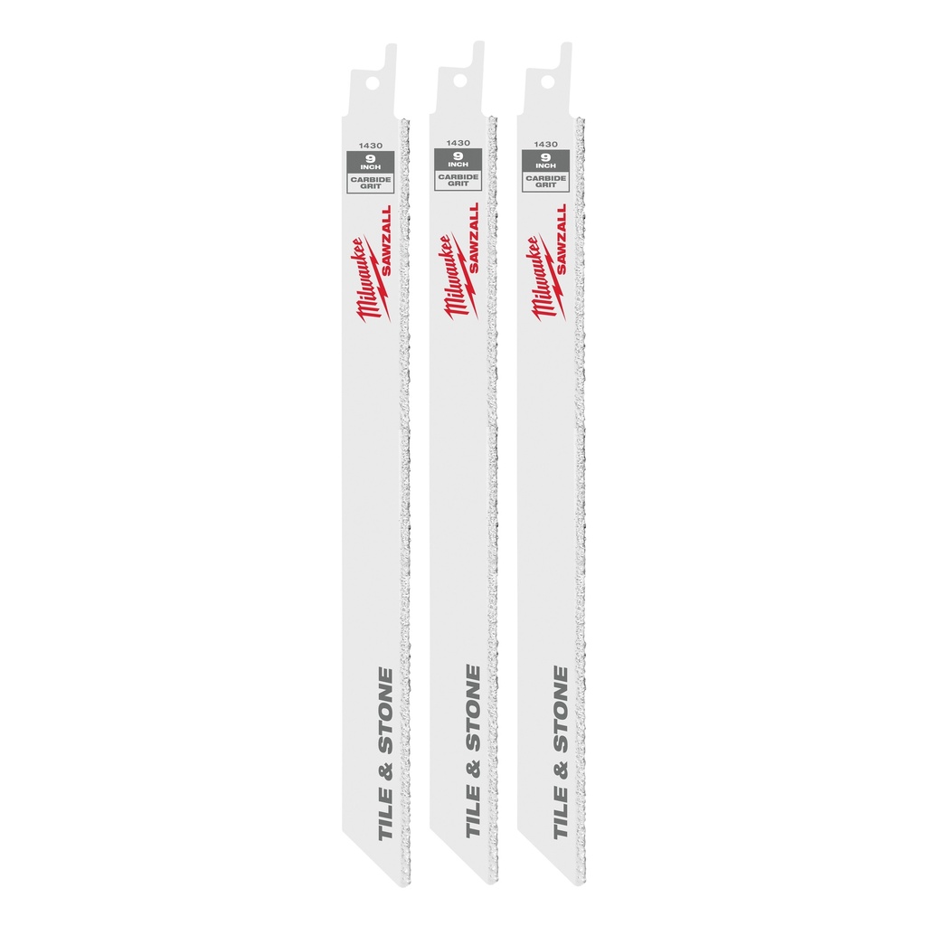 Milwaukee 48-00-1430 9" Carbide Grit SAWZALL® Blade (3 Pk)