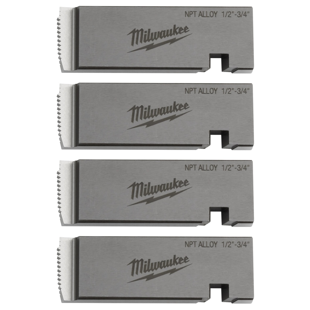 Milwaukee 48-36-1201 1/2"-3/4" Alloy NPT Universal Pipe Threading Dies