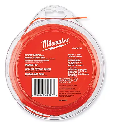 Milwaukee 49-16-2782 .095" x 20’ (5 PK) Pre-Cut Twisted Trimmer Line