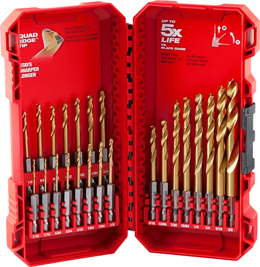 Milwaukee 48-89-4631 SHOCKWAVE Impact Duty™ RED HELIX™ Titanium Drill Bit Set - 23PC