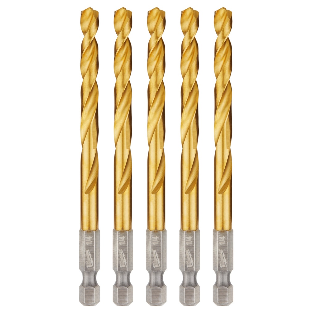 Milwaukee 48-89-4613 1/4" SHOCKWAVE™ Impact Duty RED HELIX™ Titanium Drill Bit