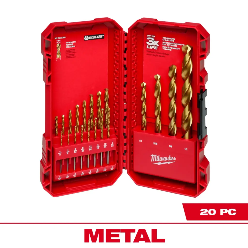 Milwaukee 48-89-1105 20PC THUNDERBOLT® Titanium Drill Bit Set