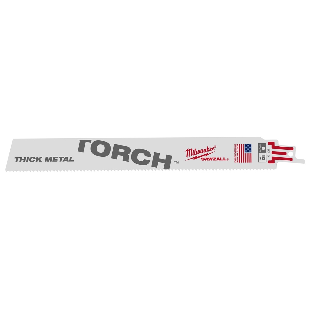 Milwaukee 48-00-8713 9" 10 TPI TORCH™ SAWZALL® Blade for Thick Metal (25 PK)