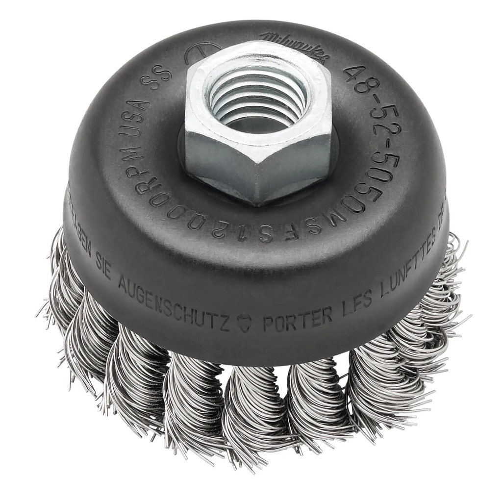Milwaukee 48-52-5050 3" Knot Wire Cup Brush - Stainless Steel