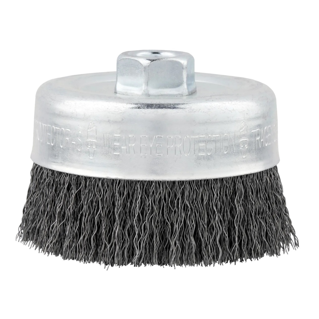 Milwaukee 48-52-1300 4" Crimped Wire Cup Brush- Carbon Steel