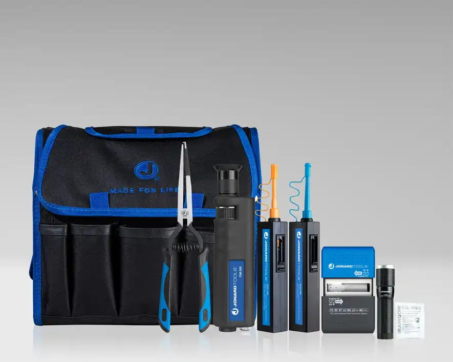 Jonard TK-188 Fiber Connector Cleaning And Inspection Kit (200x Microscope)