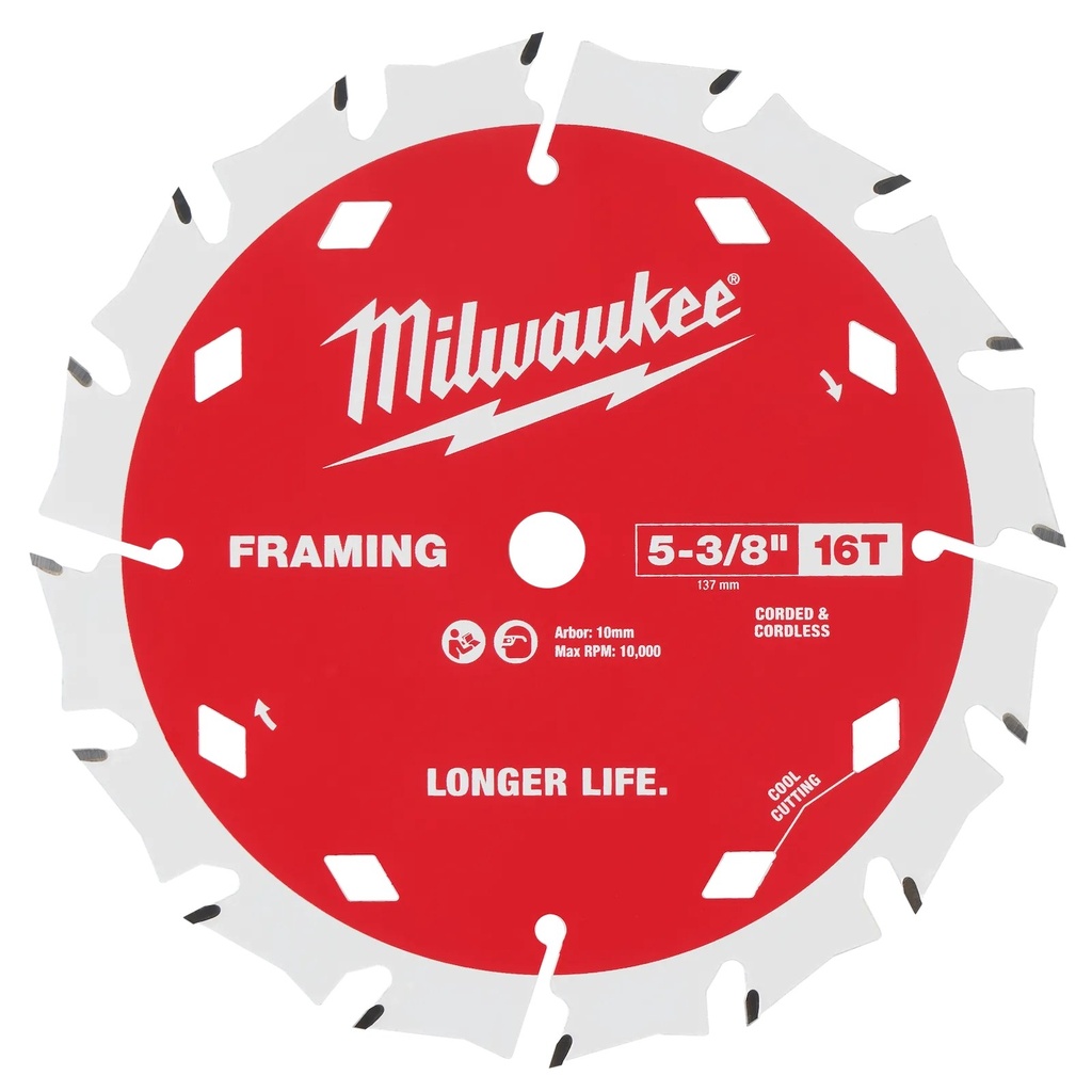 Milwaukee 48-40-0522 5-3/8" 16T Framing Circular Saw Blade