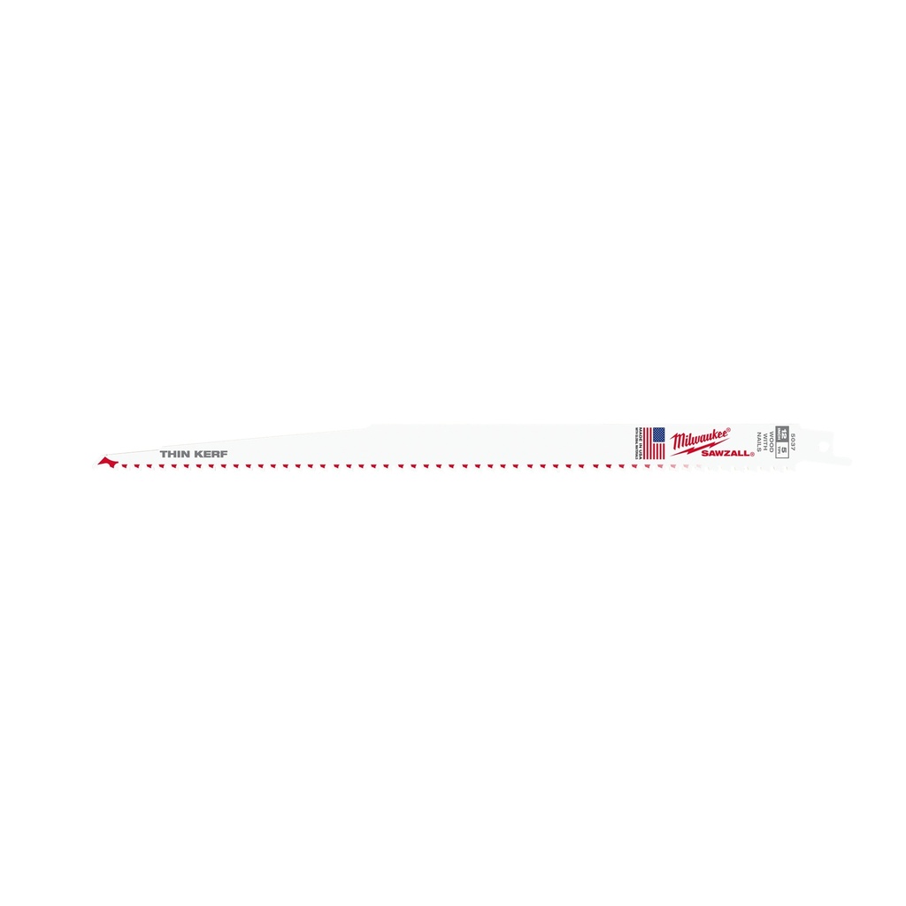 Milwaukee 48-01-2037 12" 5 TPI SAWZALL® Blade for Wood with Nails Bulk 25